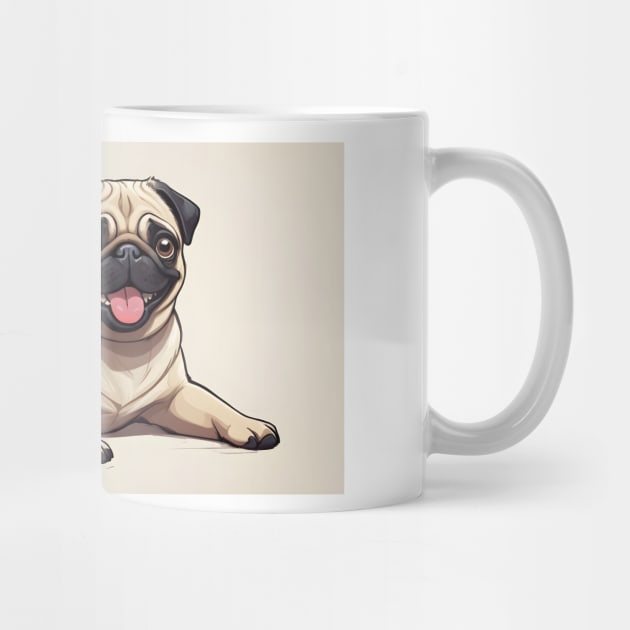 Smiling Pug Dog by allaboutpugdogs 